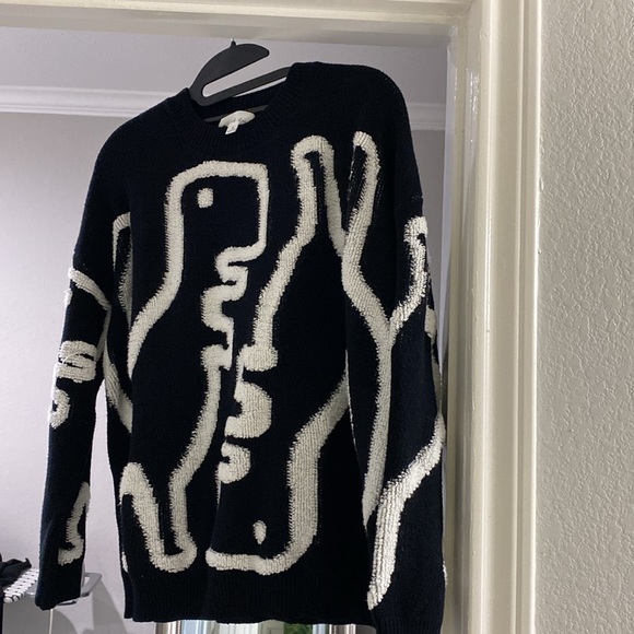 Dinosaur Sweater -Black and White - Picture 2 of 7